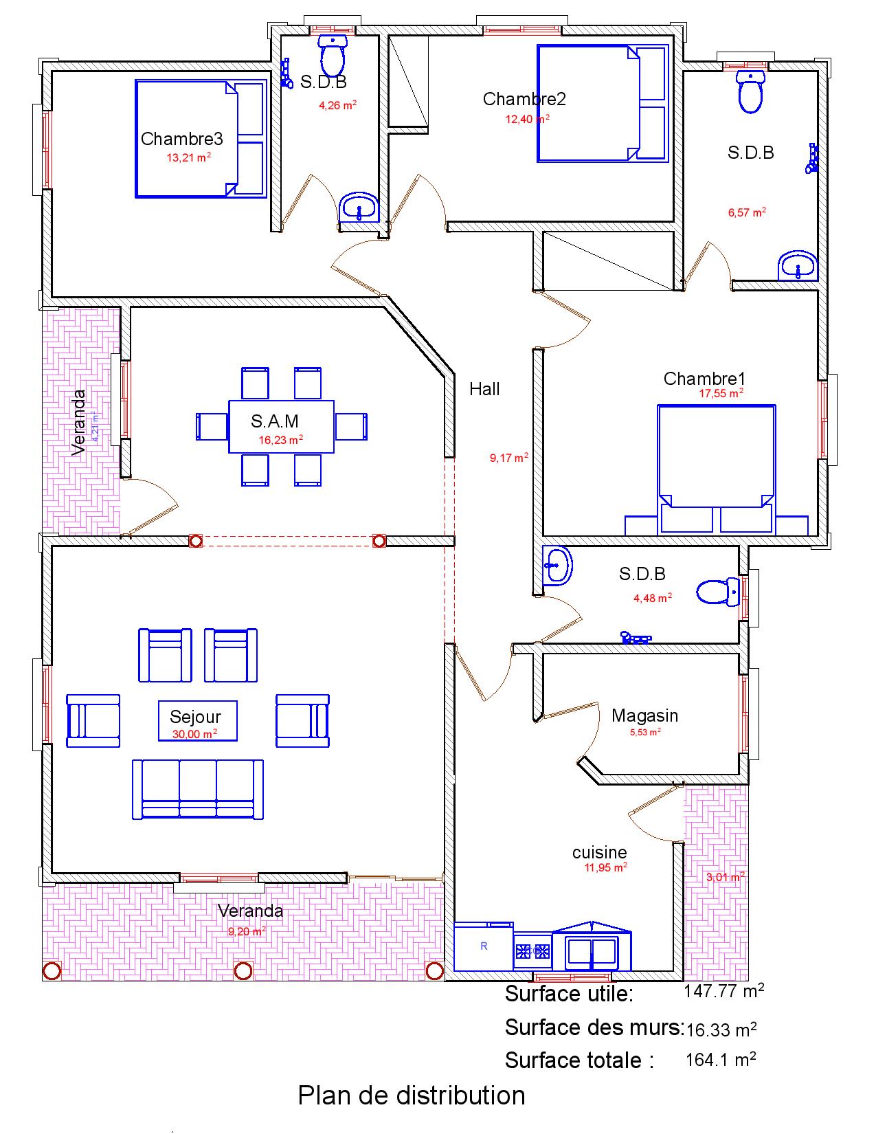 Bungalows 3 Chambres ECO CONSTRUCTION CAMEROON